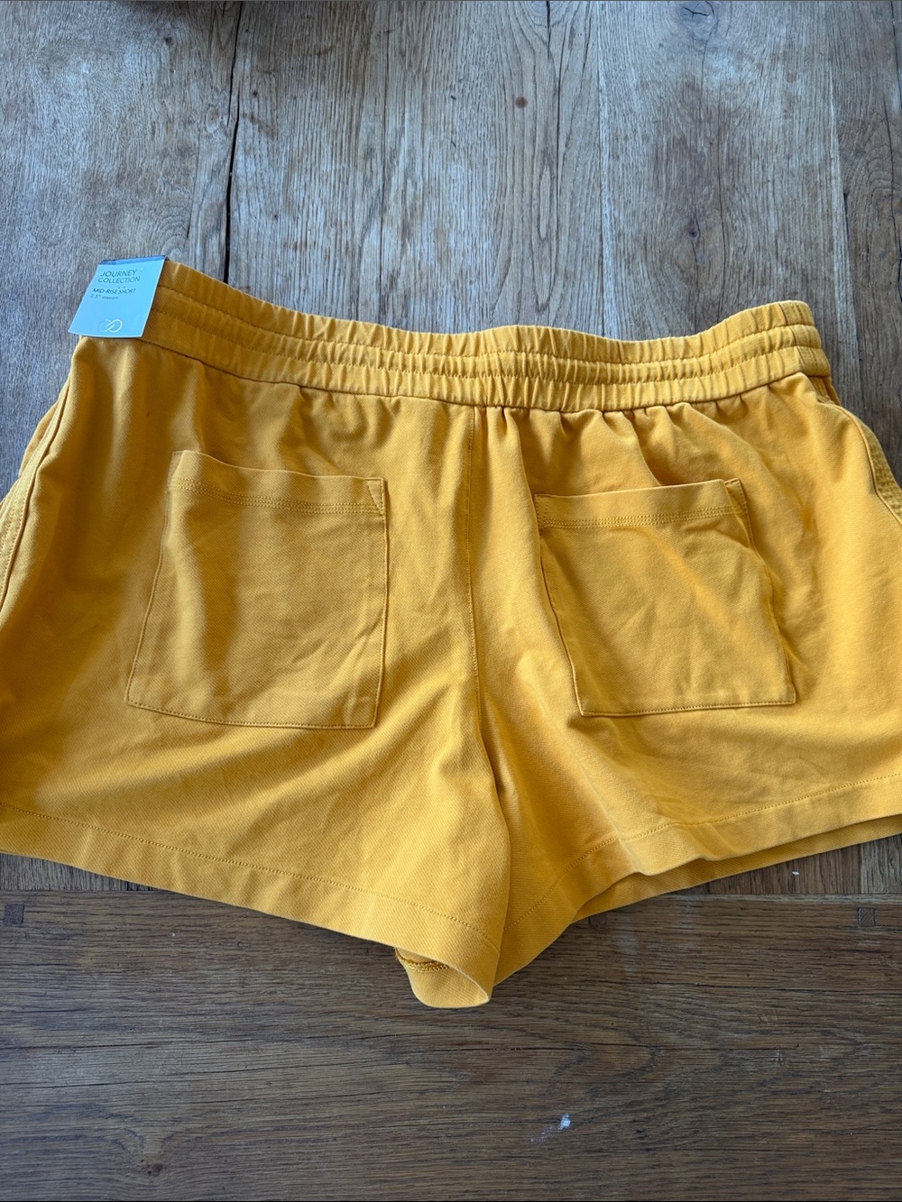 Calia Yellow Cotton Short Mid Rise 3.5 Inseam Soft Tie XXL trapunto NWT